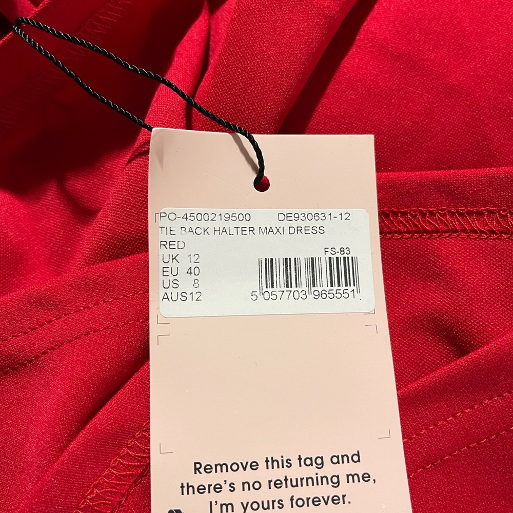 TIE RACK HALTER MAXI DRESSRED - Picture 8 of 8